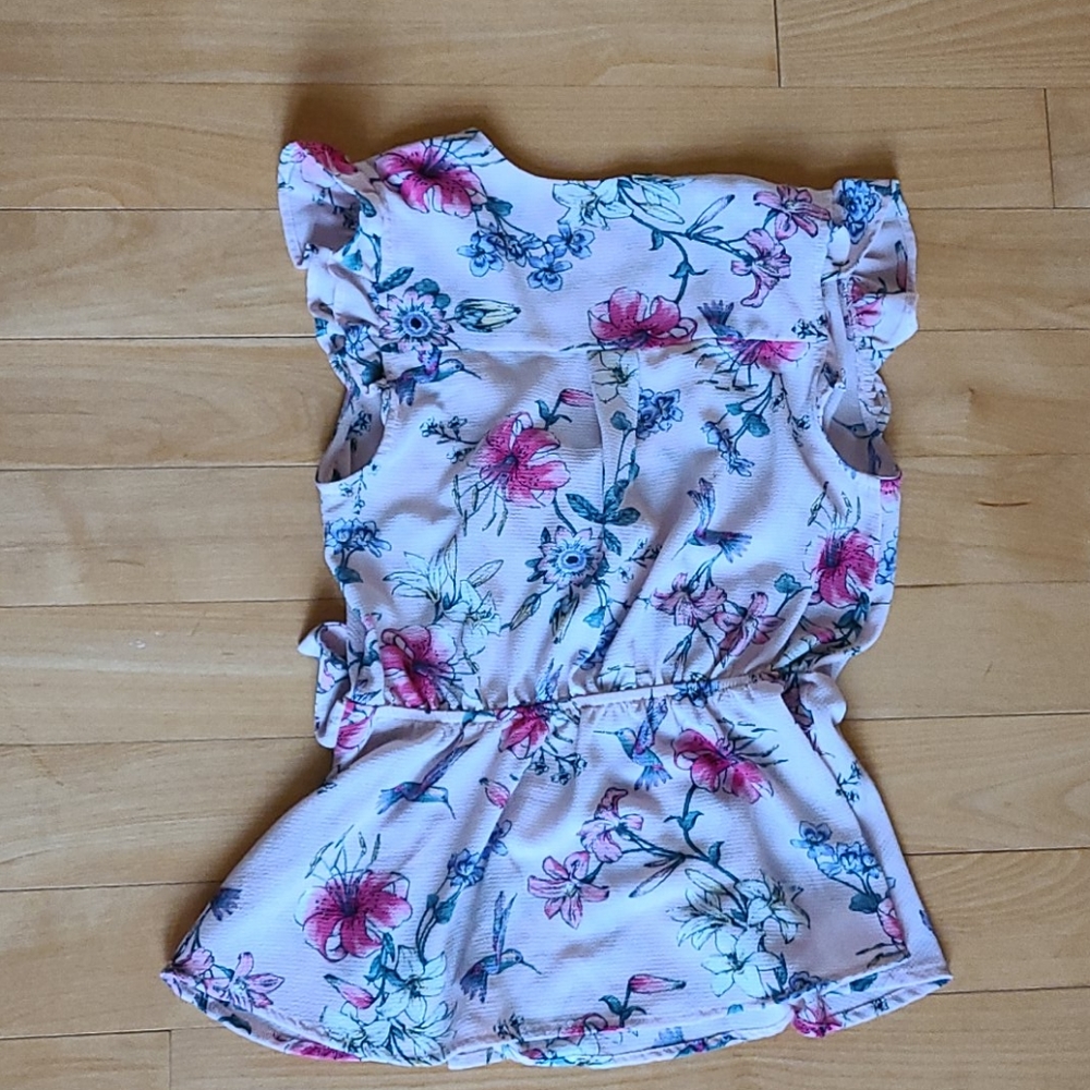 Floral Wrap Style Top - Picture 2 of 2
